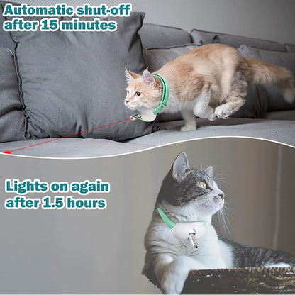 Automatic Cat Toy Smart Laser Teasing Cat Toy Collar Electric USB Charging Kitten Toys Interactive Training Pet Accessories