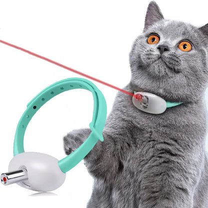 Automatic Cat Toy Smart Laser Teasing Cat Toy Collar Electric USB Charging Kitten Toys Interactive Training Pet Accessories