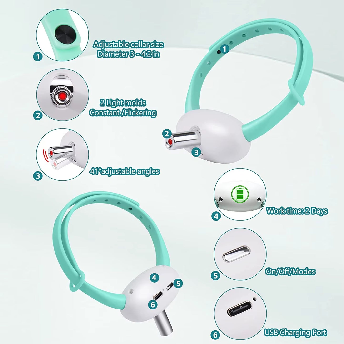 Automatic Cat Toy Smart Laser Teasing Cat Toy Collar Electric USB Charging Kitten Toys Interactive Training Pet Accessories