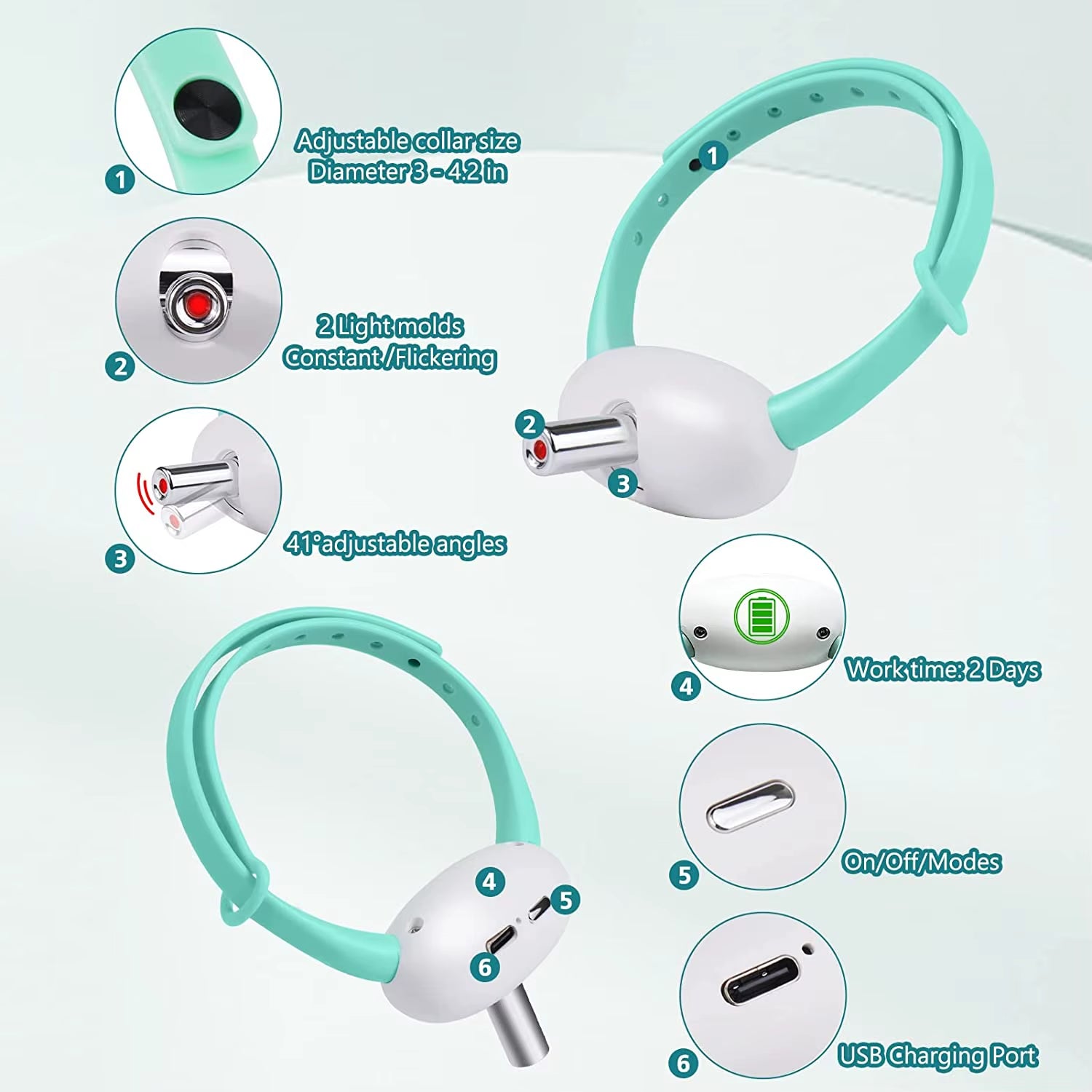 Automatic Cat Toy Smart Laser Teasing Cat Toy Collar Electric USB Charging Kitten Toys Interactive Training Pet Accessories