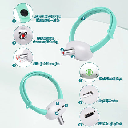 Automatic Cat Toy Smart Laser Teasing Cat Toy Collar Electric USB Charging Kitten Toys Interactive Training Pet Accessories